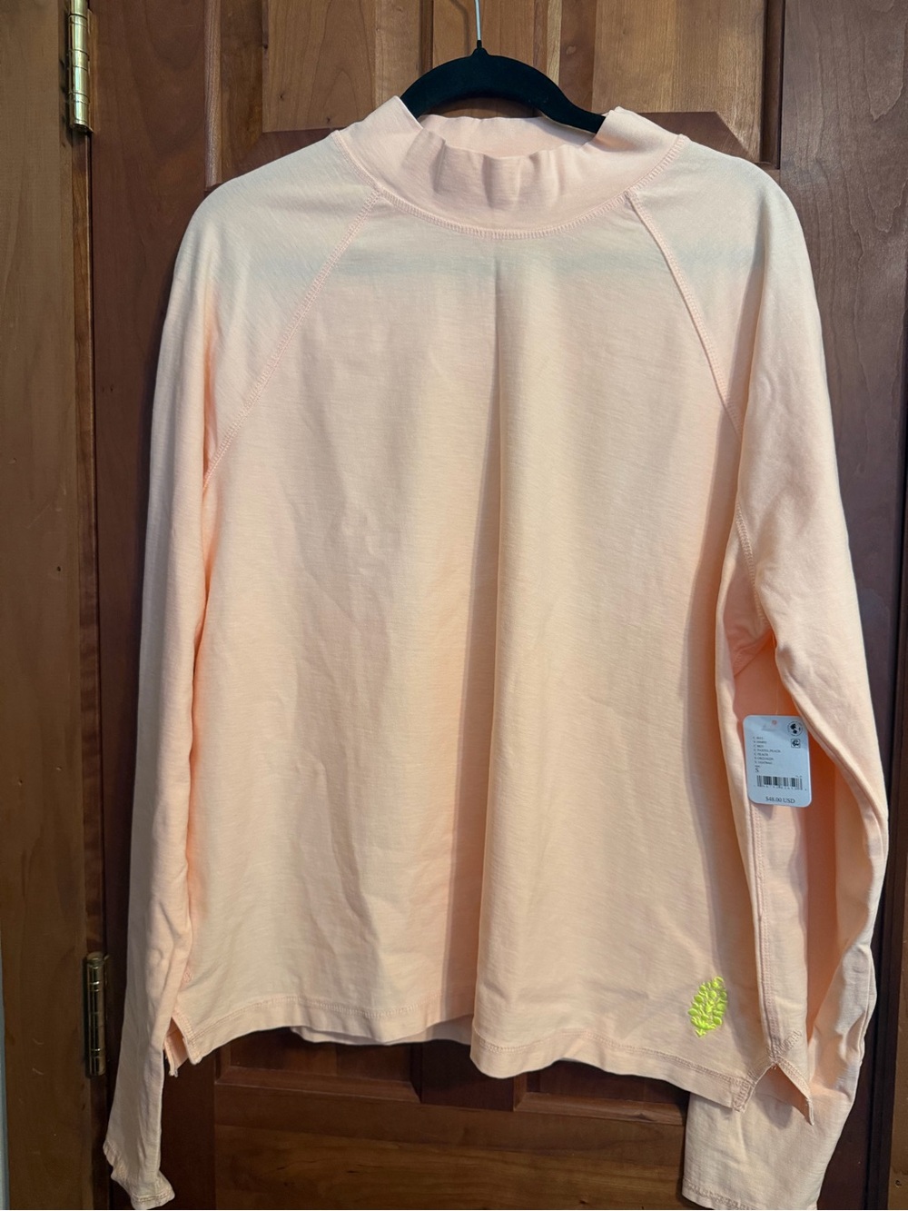 Free People Movement Light Peach Long-Sleeve Top